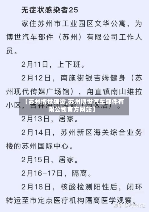 【苏州博世确诊,苏州博世汽车部件有限公司官方网站】-第2张图片