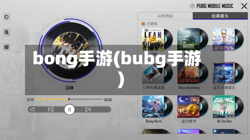 bong手游(bubg手游)