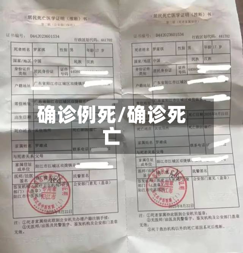 确诊例死/确诊死亡