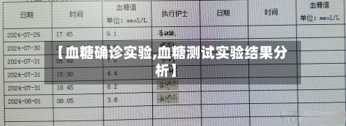 【血糖确诊实验,血糖测试实验结果分析】