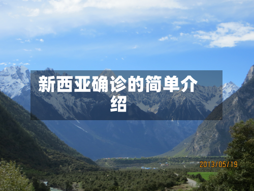新西亚确诊的简单介绍
