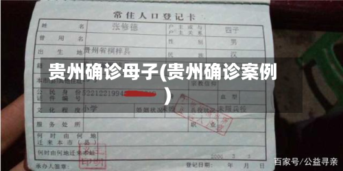 贵州确诊母子(贵州确诊案例)