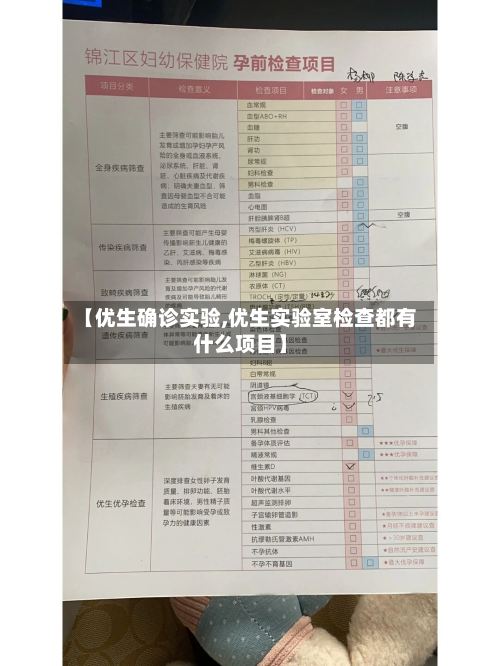 【优生确诊实验,优生实验室检查都有什么项目】-第3张图片