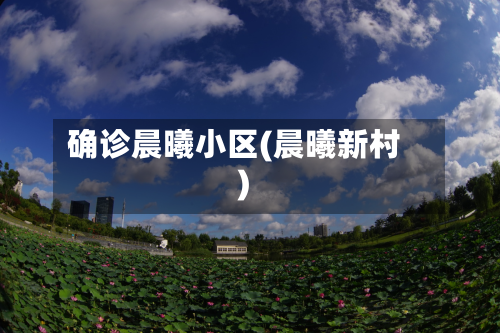 确诊晨曦小区(晨曦新村)-第2张图片