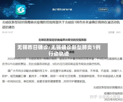无锡昨日确诊/无锡确诊新型肺炎1例行动轨迹
