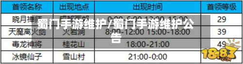 蜀门手游维护/蜀门手游维护公告-第2张图片