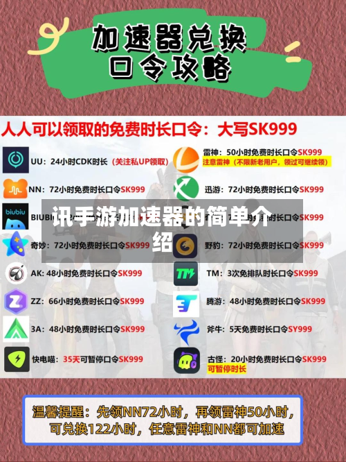 讯手游加速器的简单介绍
