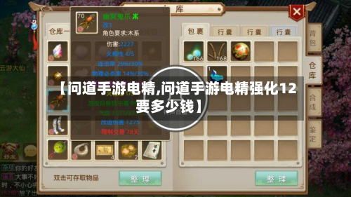 【问道手游电精,问道手游电精强化12要多少钱】
