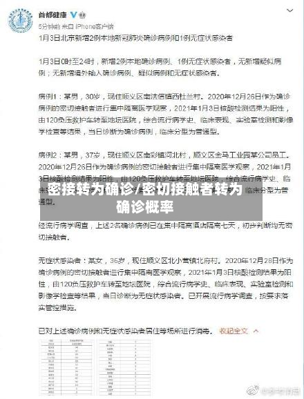密接转为确诊/密切接触者转为确诊概率