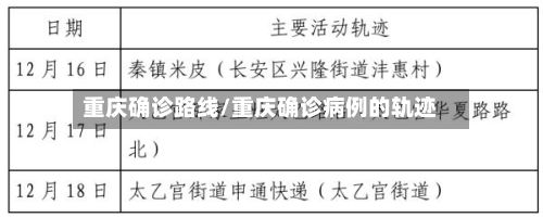 重庆确诊路线/重庆确诊病例的轨迹-第2张图片