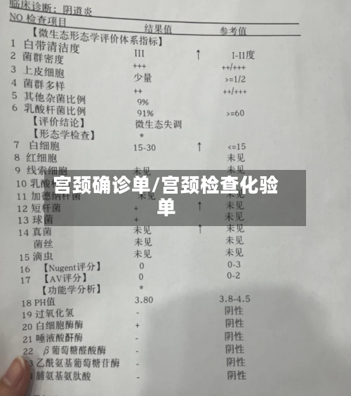 宫颈确诊单/宫颈检查化验单-第2张图片