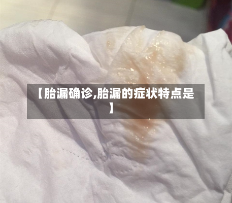 【胎漏确诊,胎漏的症状特点是】