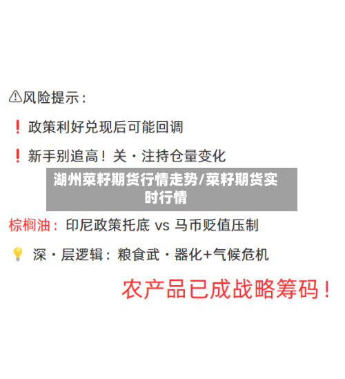 湖州菜籽期货行情走势/菜籽期货实时行情-第3张图片