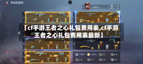 【cf手游王者之心礼包费用表,cf手游王者之心礼包费用表最新】-第3张图片