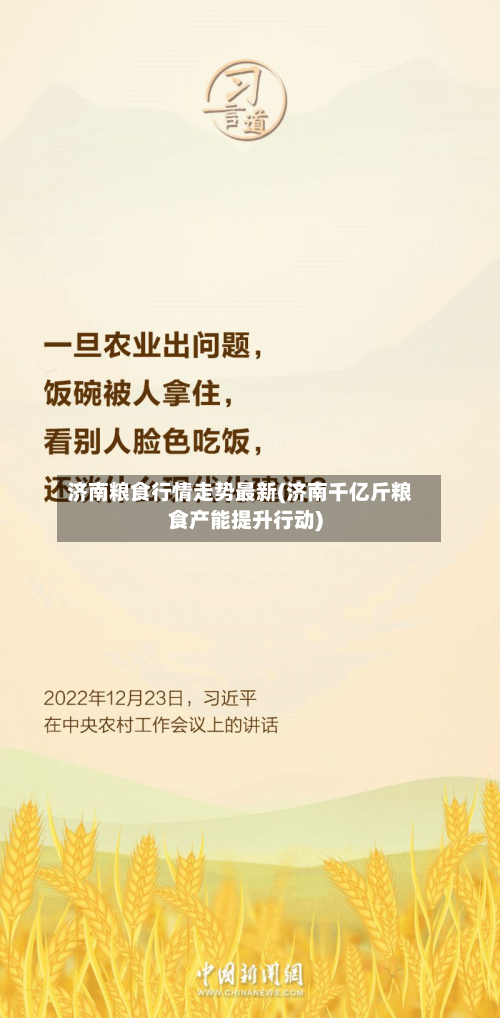济南粮食行情走势最新(济南千亿斤粮食产能提升行动)