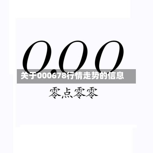 关于000678行情走势的信息