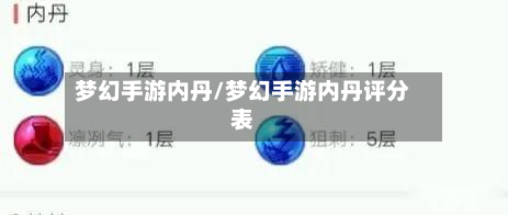 梦幻手游内丹/梦幻手游内丹评分表-第2张图片