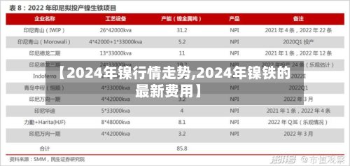 【2024年镍行情走势,2024年镍铁的最新费用】-第2张图片