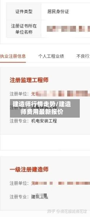 建造师行情走势/建造师费用最新报价