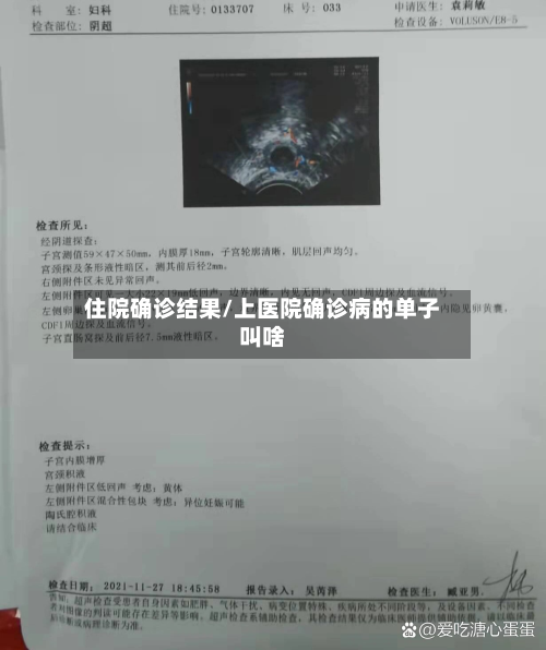 住院确诊结果/上医院确诊病的单子叫啥-第2张图片