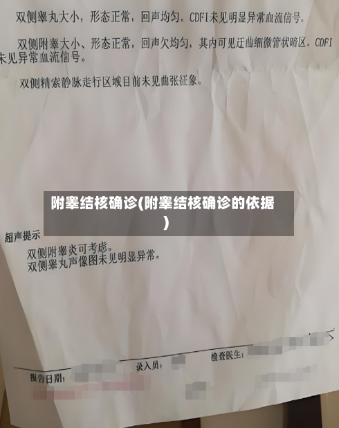 附睾结核确诊(附睾结核确诊的依据)-第2张图片