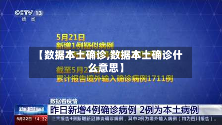 【数据本土确诊,数据本土确诊什么意思】