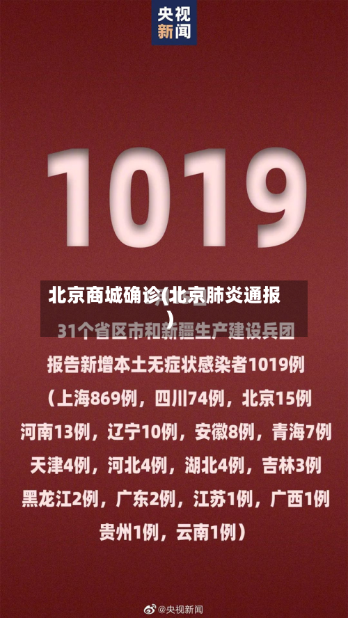 北京商城确诊(北京肺炎通报)
